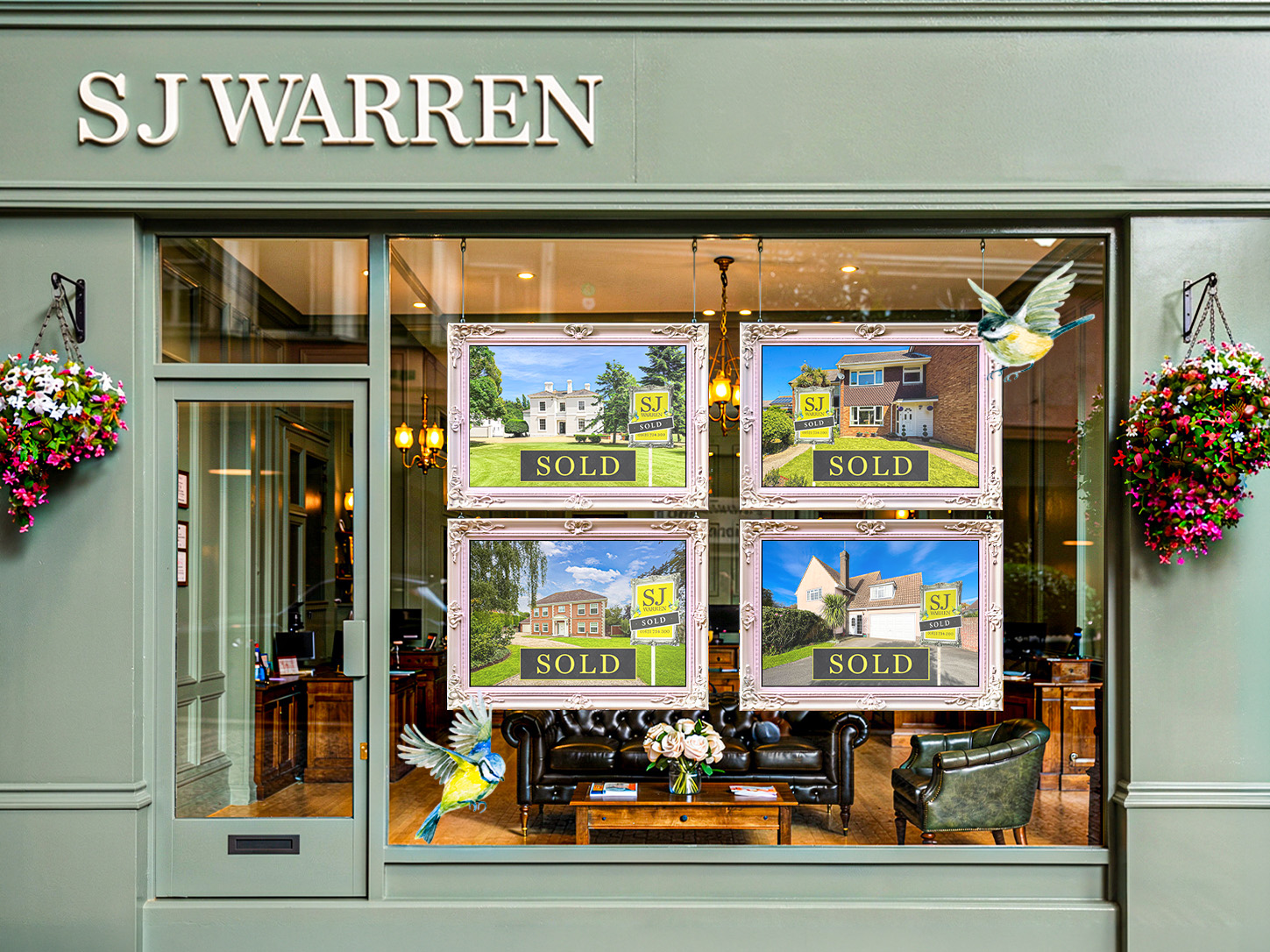 SJ Warren estate agents storefront